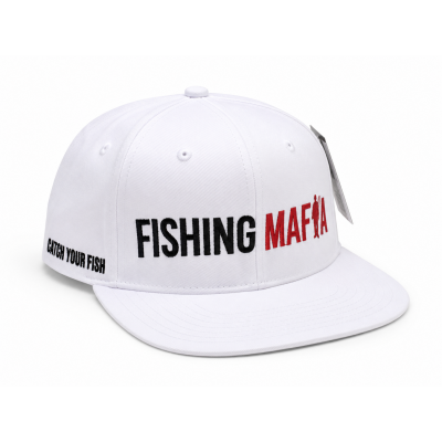 Бейсболка с прямым  козырьком, цвет Белый FishingMafia